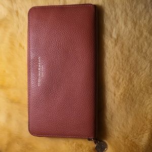 NWOT Donna Karan New York Zip Around Wallet- Carmel Colored